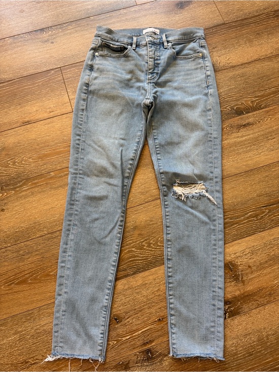 LOFT Pants - LOFT Light Blue High-Rise Distressed Skinny Jeans 27/4